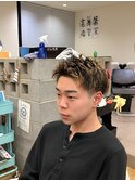 スパイキーショート×ヒートカールパーマ