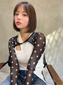 エイミー(Aimee) Aimee町田 前下がりボブ×オリーブブラウン