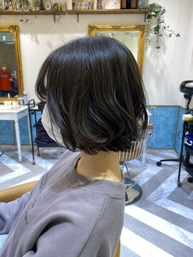 ロンドアベニール 北千住(Lond avenir) 大人可愛い外ハネボブ☆グレージュ　西田大樹