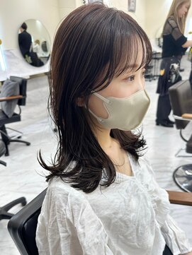 シェノン サントル(CHAINON CENTRE) グレージュカラー/シルキーベージュ/斜めバング[梅田/大阪]