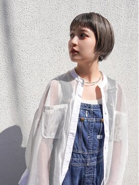 ドーチェ 平野(DOCHE) ブルーグレージュ×丸みボブ