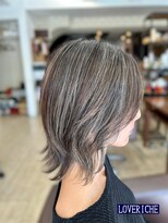 ラブリッシュ(LOVERICHE)&nbsp;ミディアムウルフにシルバーハイライト【浜崎】