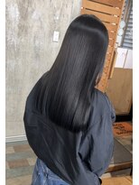 ヘアカロン(Hair CALON) アッシュブラックレイヤーカット髪質改善トリートメント
