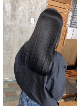 ヘアカロン 熊本本店(Hair CALON) アッシュブラックレイヤーカット髪質改善トリートメント