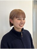 切りっぱなしボブ/ワイドバング/前髪/原宿神宮前