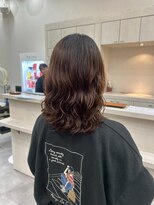 ヘアーワークス ボナ(HAIR WORKS bona.) 抜け感ウェーブ×ナチュラルブラウンで今っぽ美髪/パーマ/艶髪