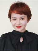 〈○28〉ショート韓国ボブハイライト髪質改善ブリーチ前髪20代30