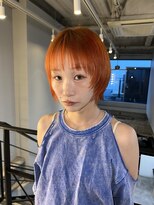 ヌープヘアーアイス(NUUP.hair ici)&nbsp;夏◎ブリーチなしダブルカラー透明感オレンジ