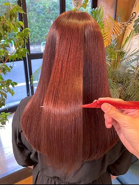 ヘアリゾート粋 ティガ 池袋店(tiga) 絹髪/髪質改善/艶髪ストレート/美髪/ローズブラウン