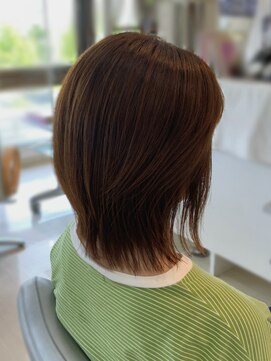 ソモン 外ハネくびれボブ ヘナカラー　福岡 久留米