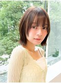 30代40代大人かわいいレイヤーショートボブニュアンスカラー