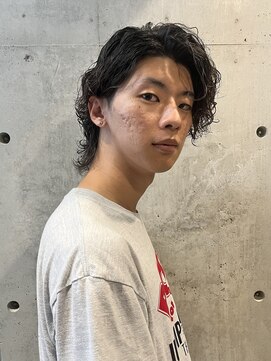 リベルテ グリット(Liberte Grit) メンズウルフミディアム◎波巻きパーマサーフカール10代20代人気