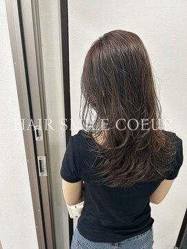 ヘアースマイルクー(HAIR SMILE COEUR) 【YUKA】ナチュラルハイライト × レイヤーカット