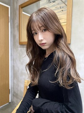 【マユコ】ダブルカラー小顔レイヤーカットアッシュベージュ