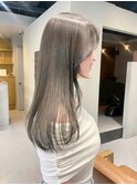 ブリーチなしシアーグレージュ透明感30代40代美髪カラー