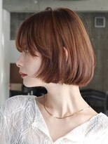 シスタ(SISTA)&nbsp;オレンジベージュ内巻きボブ前上がりボブレイヤーボブ/谷