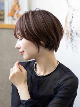 エニル 越谷店(enil)の写真/【越谷駅1分/半個室】360度美シルエット!顔周り似合わせカットでトレンド×再現性の高いショートへ