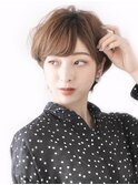 トップふんわり大人耳掛けショート／メルティカラー／30代