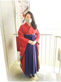 サイド編み込みおろし