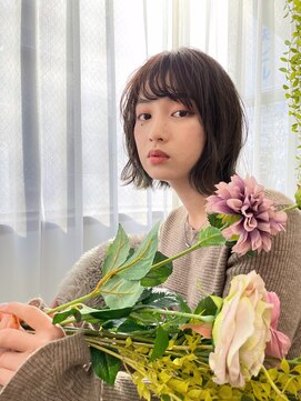 ソードリーフ ヘアーアンドスパ 鶴見店(swordlief hair&spa) 【swordlief 森下栄一朗】ミディアム×アッシュブラウン