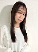 蒲郡ヘアカラー/ストレート/ツヤ髪/前髪ストレート/髪質改善