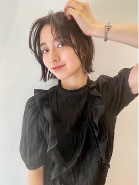 トルネード(TORNADO) 切りっぱなしボブ 韓国風ヘア 韓国ボブ イヤリングカラー t325