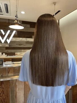 サンタフェ 岐阜島店(Santa'Fe) Santa'Fe式脱白髪染め白髪ぼかしカラー/ロング