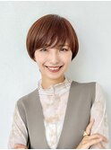 大人丸みショート/30代/40代/50代/前髪ありショート