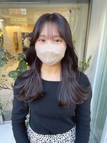 インビテーション(invitation) アッシュベージュ 顔周りカット 赤み消しカラー