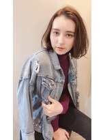 エムスラッシュ たまプラーザ(M.SLASH)&nbsp;■アシンメトリールーズヘア小顔ロブM.SLASHたまプラーザ54-11