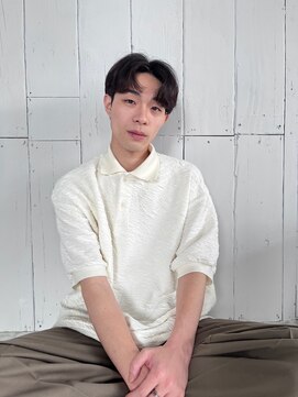 スタイル 茅ケ崎(STYLE) 【ハクラ】センターパート カルマヘア 毛流れパーマ メンズヘア