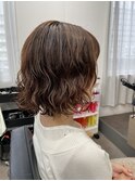 【中目黒】顔まわりレイヤーボブのふわふわウェーブパーマ