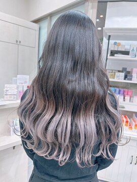 ヘアーワークス ボナ(HAIR WORKS bona.) 大人かわいい透明感カラー バレイヤージュ 髪質改善Tr