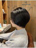 20代30代40代小顔ハンサムショートアッシュブルーブラック