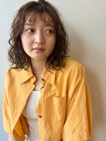 デジタルパーマ　チェリーブラウン　イメチェン　お洒落ヘア