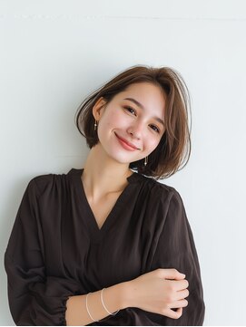 e.m.a プレミアムビューティーサロン 栄駅店(e.m.a PREMIUM BEAUTY SALON) ボブ/イメチェン/外ハネボブ/美髪/ワイドバング/髪型