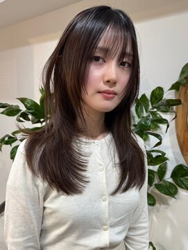 サンク 原宿 表参道(cinq) 表参道オリーブグレージュブリーチなしダブルカラーショートボブ