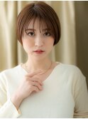 シースルーバング似合わせカット小顔丸みショートY上尾30代40代