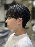 men's/メンズ/ダウンパーマ/黒染め/韓国/ブルーブラック/池袋