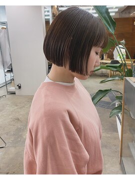 モーブ(MAUVE) 【HANAE】ミニボブ×マロンベージュ