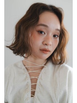 シエカ(CIECA.) 小顔/オリーブグレー/ココアベージュ/黒髪/レイヤー