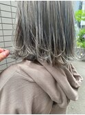 ホワイトグレー×バレイヤージュ