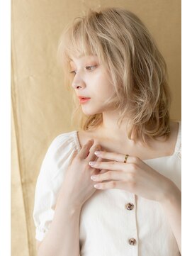 カバーヘア イヴ 戸頭店(COVER HAIR EVE) ■ハイトーンカラー外国人風ゆるふわカール17戸頭10代20代30代