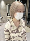 【iLi×REN】ホワイトベージュ/ミニボブ