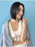 切りっぱなしボブ/ツヤ感カラー【ROOF用賀】#酸性ストレート