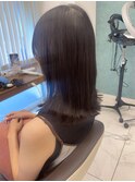 ミディアム外ハネヘア