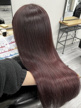 ウル 岡山駅店(ULu.) ピンクラベンダー　艶髪ハイトーン　岡山髪質改善