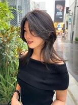 グローブス オモハラ(THE GLOBES OMOHARA)&nbsp;レイヤーカット　こなれミディ　かきあげ前髪　小顔　透明感黒髪