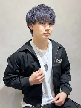 ボンドストーリールミエール(Bond Story lumiere) メンズ/マッシュ/束間ツーブロック/ラベンダーシルバー/ブリーチ