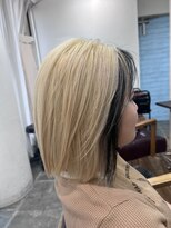 セシルヘアー なんば店(Cecil hair)&nbsp;デザインカラー/抜きっぱブロンド/ボブ/岩川